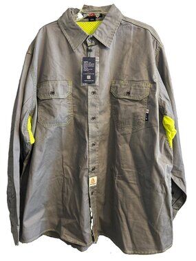 Bocomal FR CAT2 Work Shirt Men's Size 2XL Long Sleeve Button Down Workwear NWT